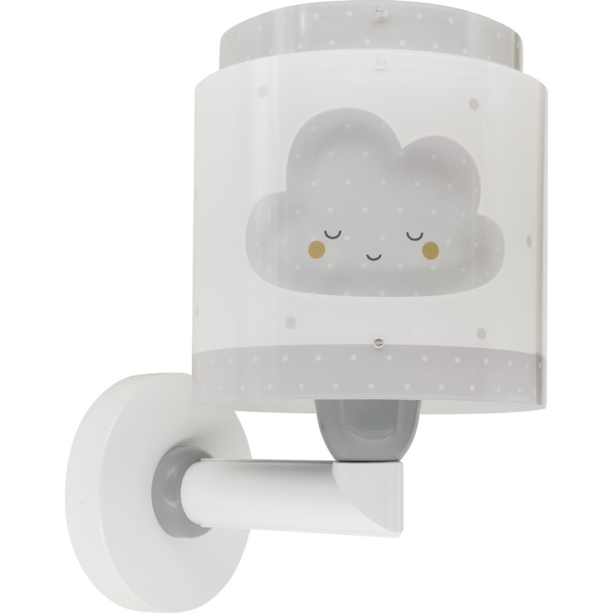 Dalber 76019E - Applique per bambini BABY DREAMS 1xE27/15W/230V grigio