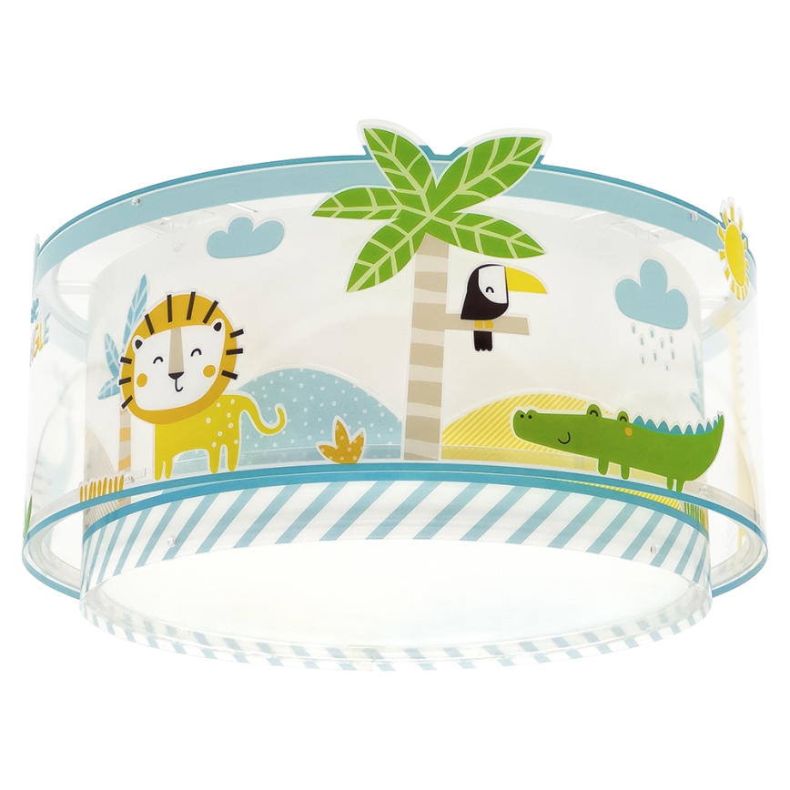 Dalber 76116 - Kinder Deckenleuchte JUNGLE 2xE27/15W/230V