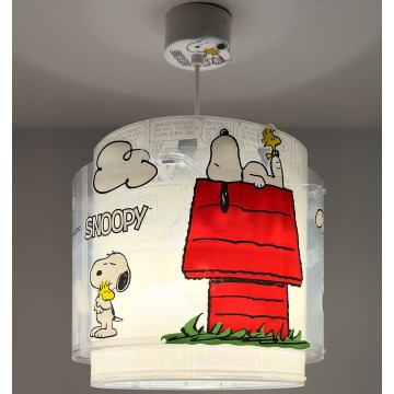 Dalber 76302 - Lampadario per cameretta SNOOPY 1xE27/15W/230V bianco/rosso
