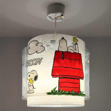 Dalber 76302 - Lustre pour enfant SNOOPY 1xE27/15W/230V blanc/rouge
