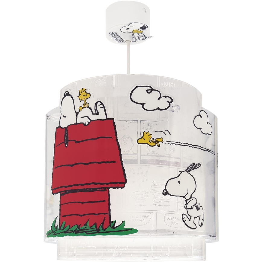 Dalber 76302 - Lustre pour enfant SNOOPY 1xE27/15W/230V blanc/rouge