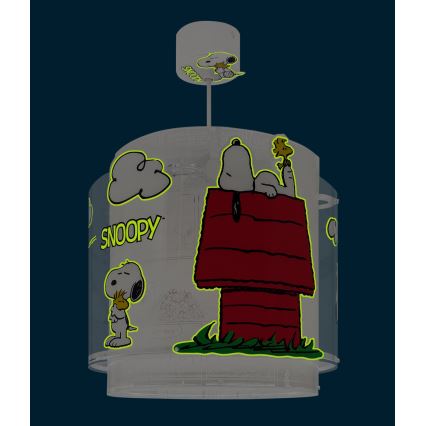 Dalber 76302 - Lustre pour enfant SNOOPY 1xE27/15W/230V blanc/rouge