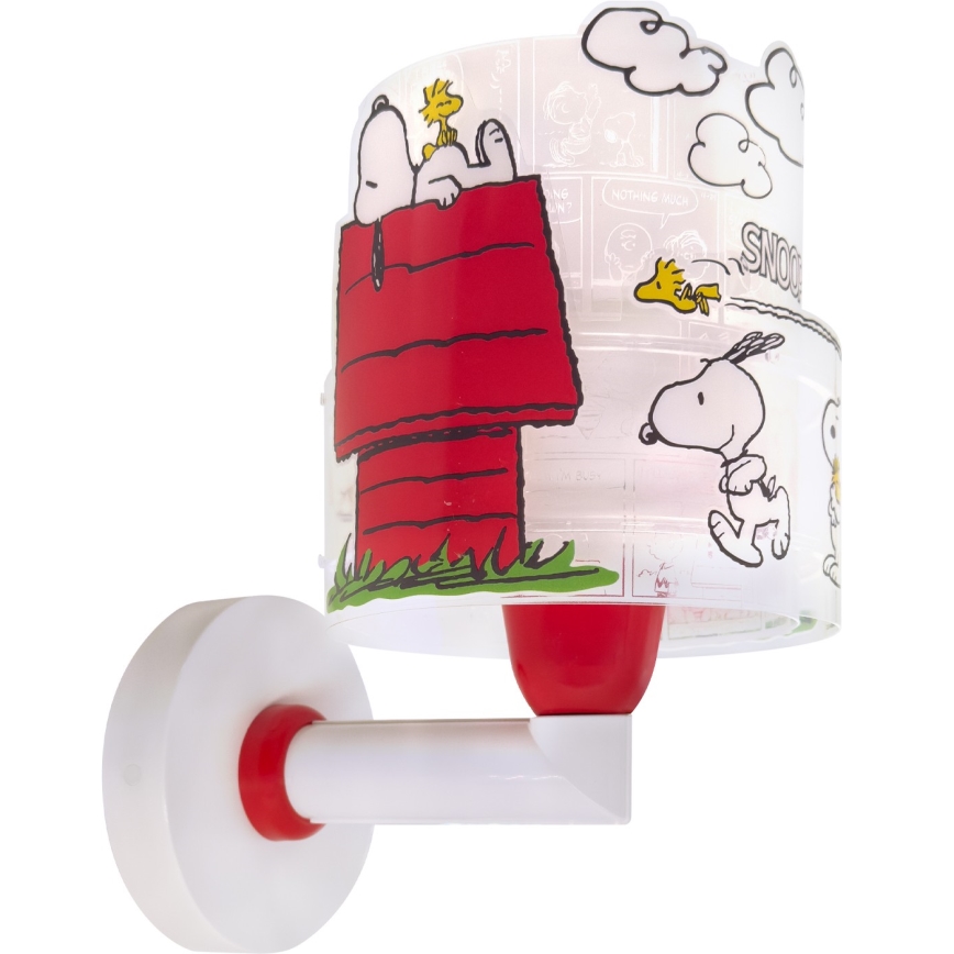Dalber 76309 - Lampada da parete per bambini SNOOPY 1xE27/15W/230V bianco/rosso