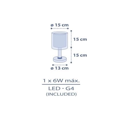 Dalber 76631 - Veilleuse LED pour enfant MOON DREAMS 1xG4/4W/230V bleue