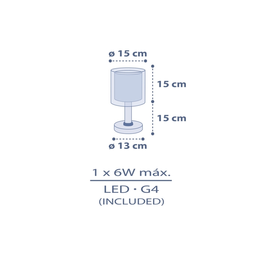 Dalber 76631 - Veilleuse LED pour enfant MOON DREAMS 1xG4/4W/230V bleue