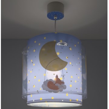 Dalber 76632 - Kinder-Pendelleuchte MOON DREAMS 1xE27/15W/230V blau