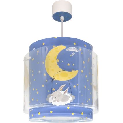 Dalber 76632 - Kinder-Pendelleuchte MOON DREAMS 1xE27/15W/230V blau