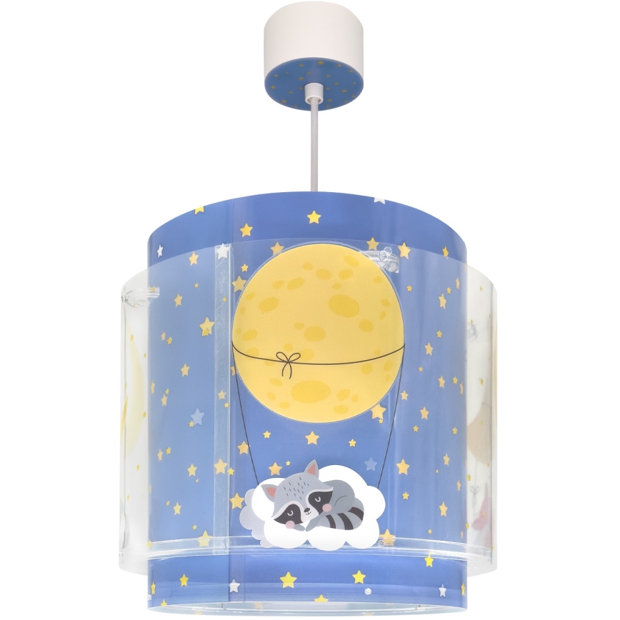 Dalber 76632 - Lampadario per bambini MOON DREAMS 1xE27/15W/230V blu