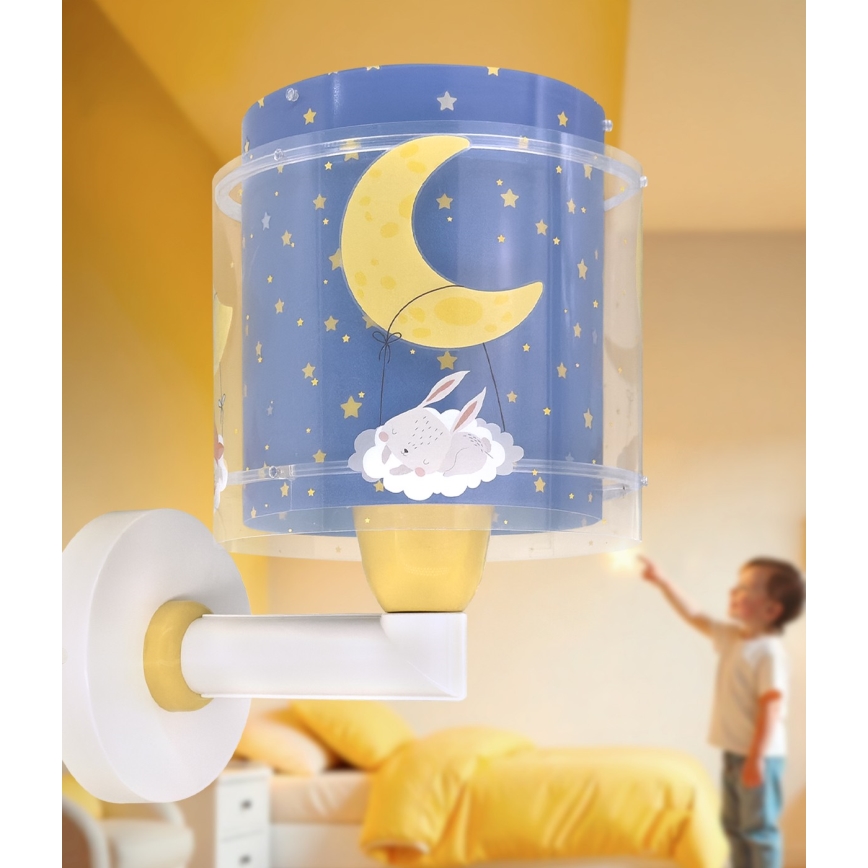Dalber 76639 - Applique murale pour enfants MOON DREAMS 1xE27/15W/230V bleue
