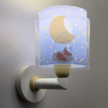 Dalber 76639 - Lampada da parete per bambini MOON DREAMS 1xE27/15W/230V blu