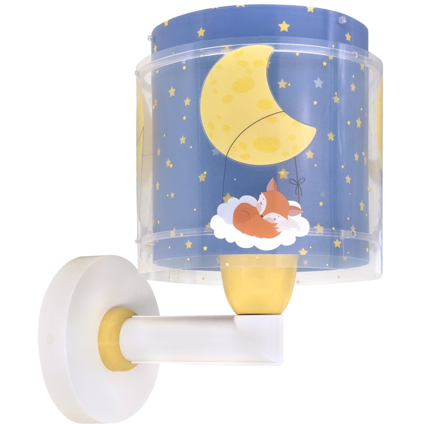 Dalber 76639 - Lampada da parete per bambini MOON DREAMS 1xE27/15W/230V blu