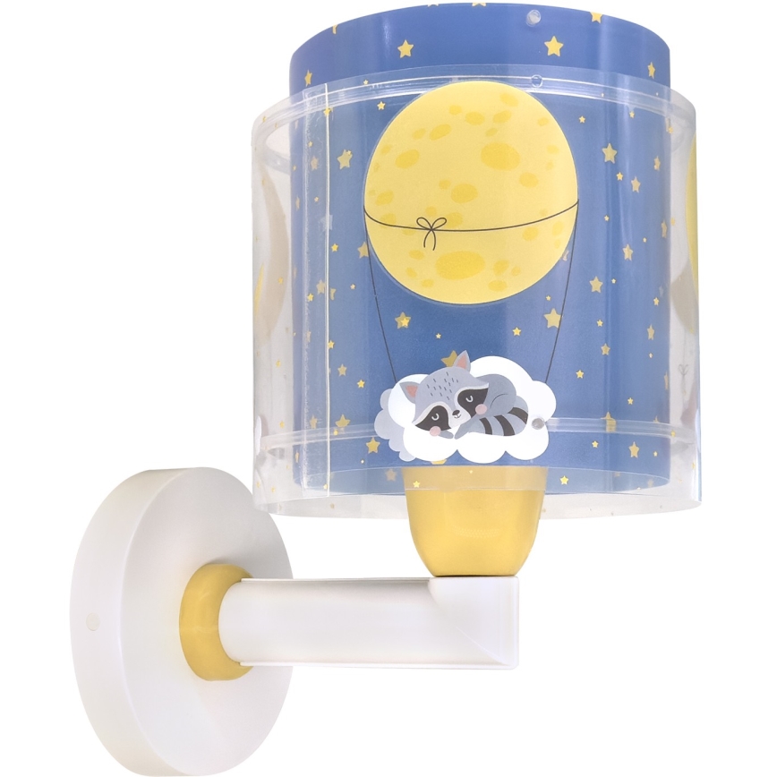 Dalber 76639 - Lampada da parete per bambini MOON DREAMS 1xE27/15W/230V blu