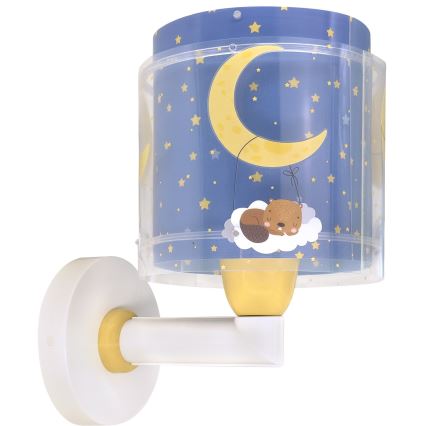 Dalber 76639 - Lampada da parete per bambini MOON DREAMS 1xE27/15W/230V blu
