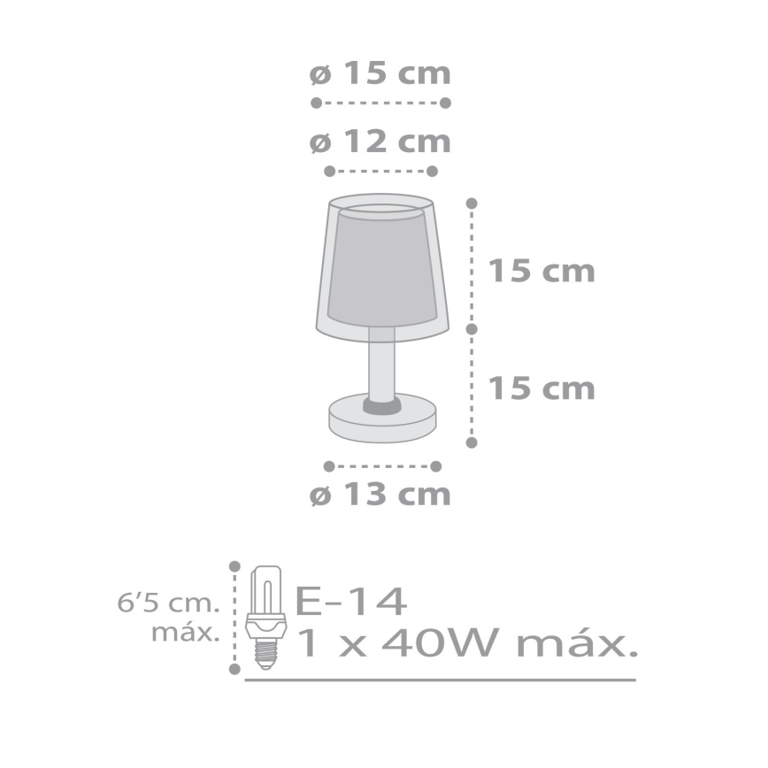 Dalber 81191E - Lampada per bambini LIGHT FEELING 1xE14/40W/230V