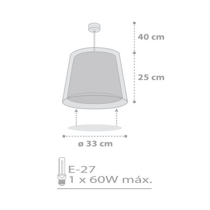Dalber 81192E - Lampadario per bambini LIGHT FEELING 1xE27/60W/230V