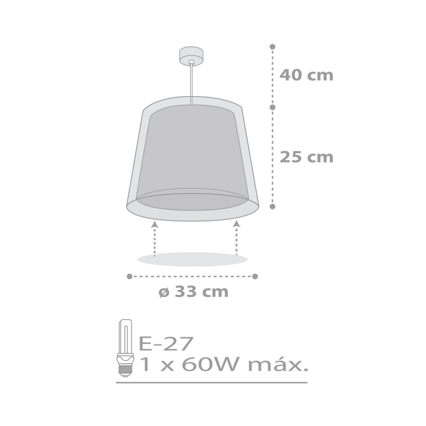 Dalber 81192E - Lampadario per bambini LIGHT FEELING 1xE27/60W/230V