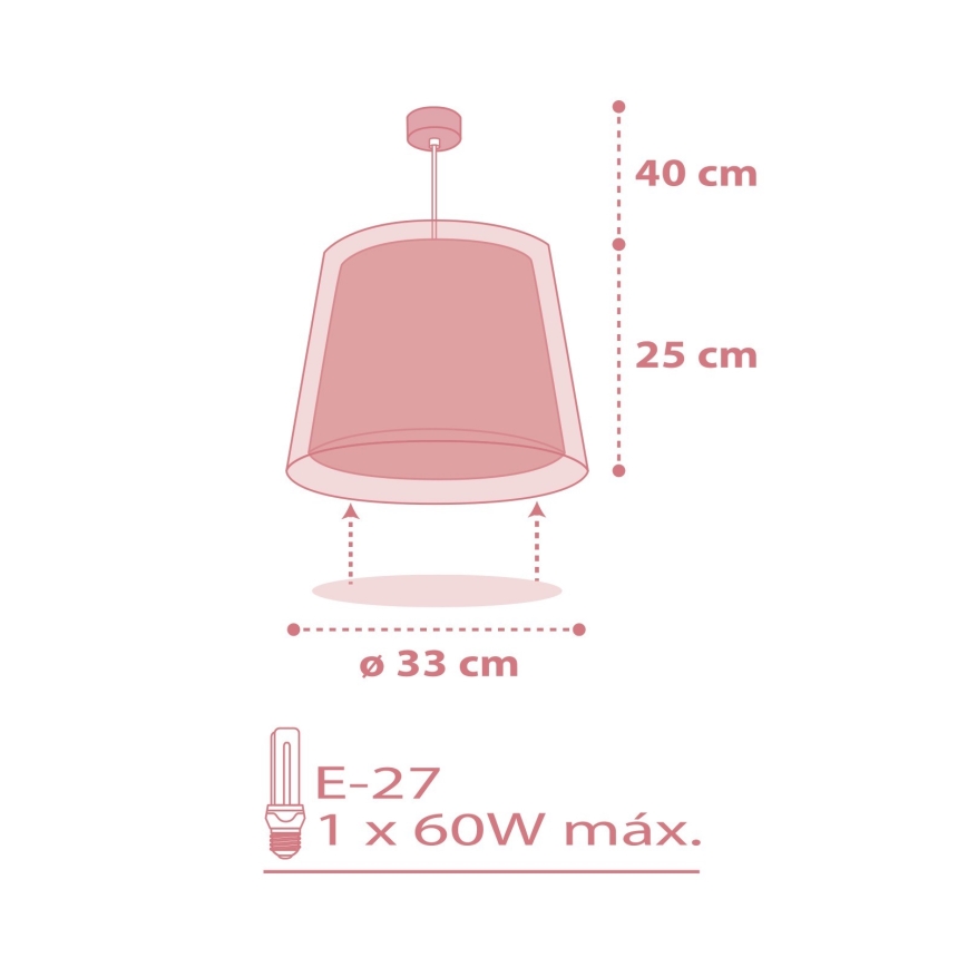Dalber 81192S - Lampadario per bambini LIGHT FEELING 1xE27/60W/230V
