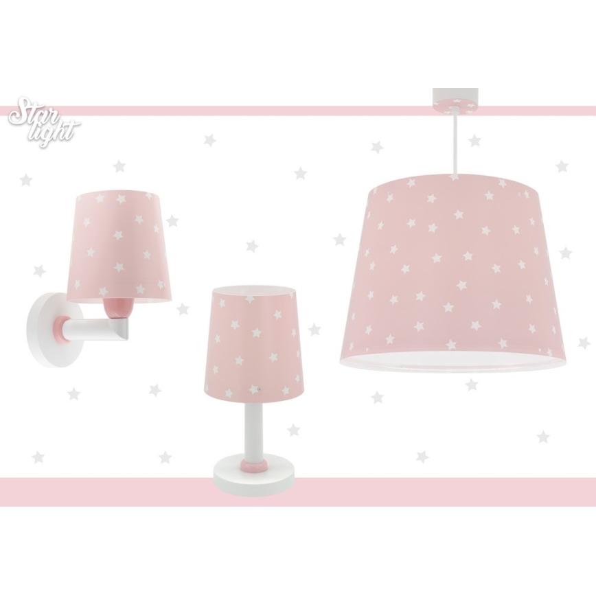 Dalber 82212S - Kinder-Kronleuchter STAR LIGHT 1xE27/60W/230V rosa