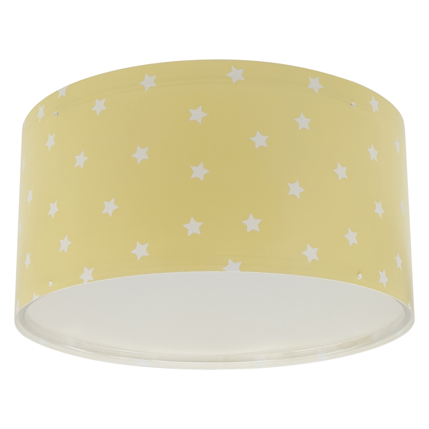 Dalber 82216A - Plafonnier enfant STAR LIGHT 2xE27/60W/230V jaune