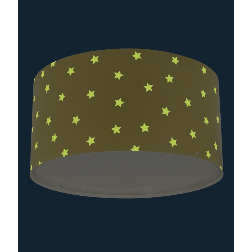 Dalber 82216A - Plafonnier enfant STAR LIGHT 2xE27/60W/230V jaune