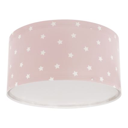 Dalber 82216S - Plafoniera per bambini STAR LIGHT 2xE27/60W/230V rosa