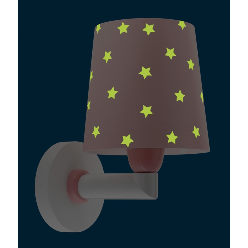 Dalber 82219S -  Applique per bambini  STAR LIGHT 1xE27/60W/230V rosa