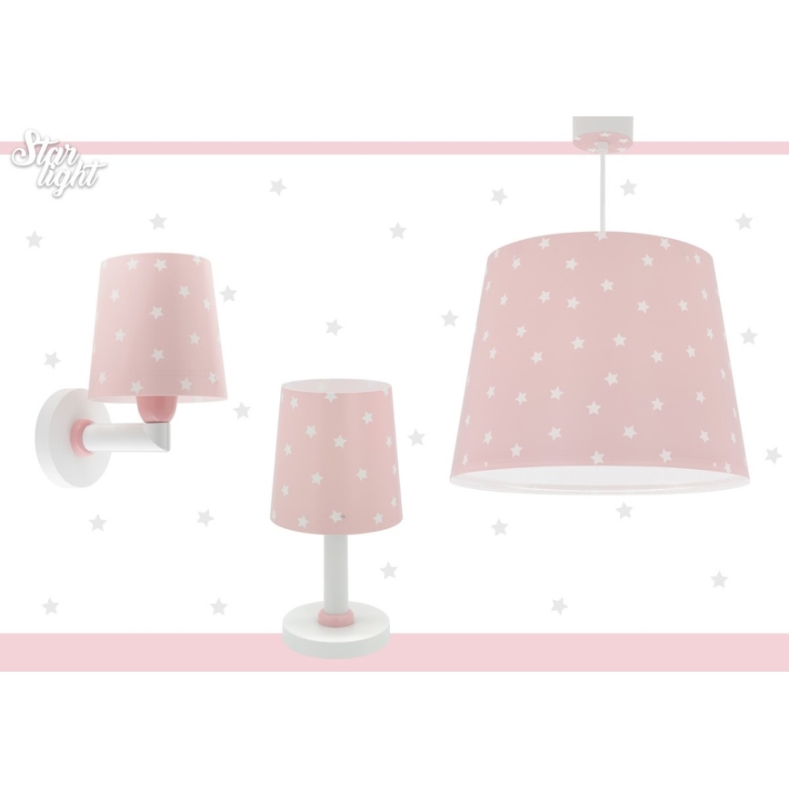 Dalber 82219S -  Applique per bambini  STAR LIGHT 1xE27/60W/230V rosa