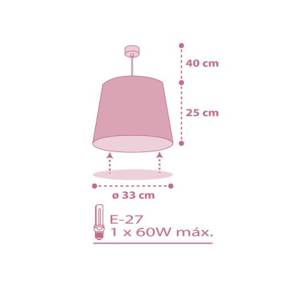 Dalber 82462 - Lampadario per bambini FLAMINGO 1xE27/15W/230V