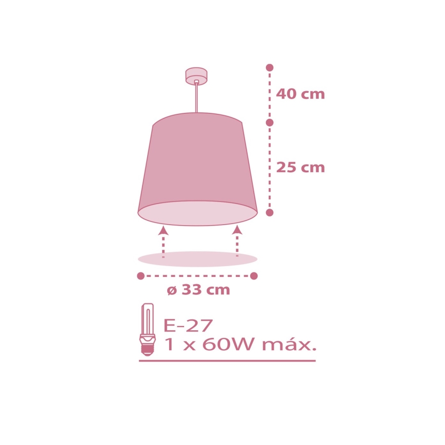 Dalber 82462 - Lampadario per bambini FLAMINGO 1xE27/15W/230V