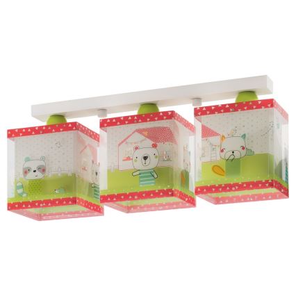 Dalber D-11673 - Plafoniera per bambini MY SWEEK HOME 3xE27/60W/230V