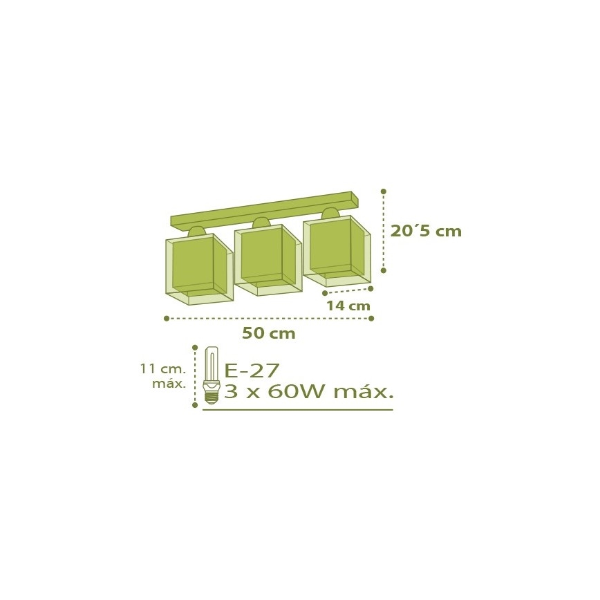 Dalber D-11673 - Plafoniera per bambini MY SWEET HOME 3xE27/60W/230V