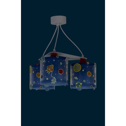 Dalber D-41344 - Lampadario per bambini PLANETS 3xE27/60W/230V