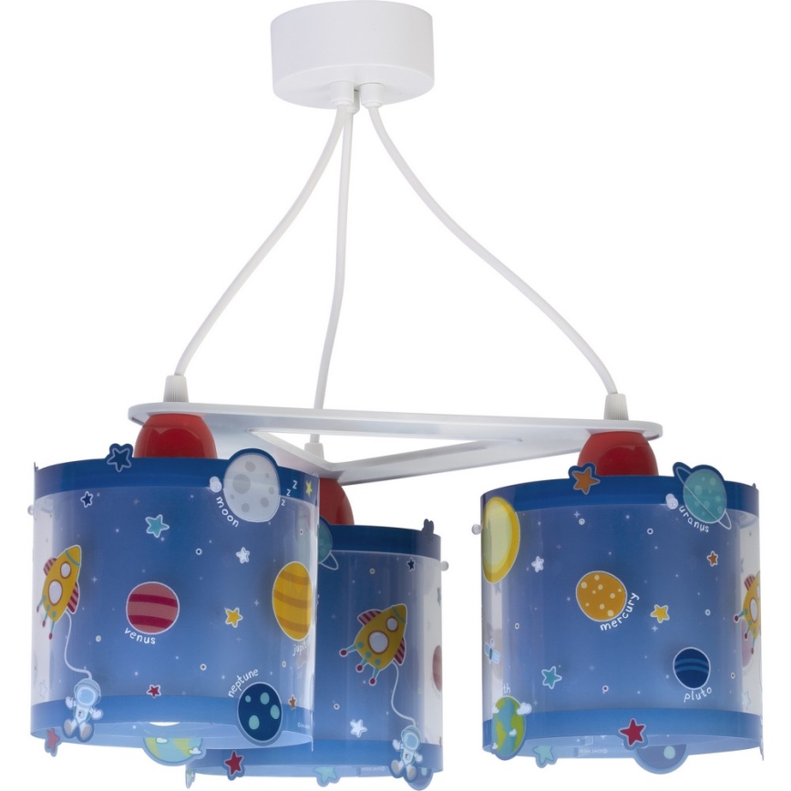 Dalber D-41344 - Suspension pour enfant PLANETS 3xE27/60W/230V