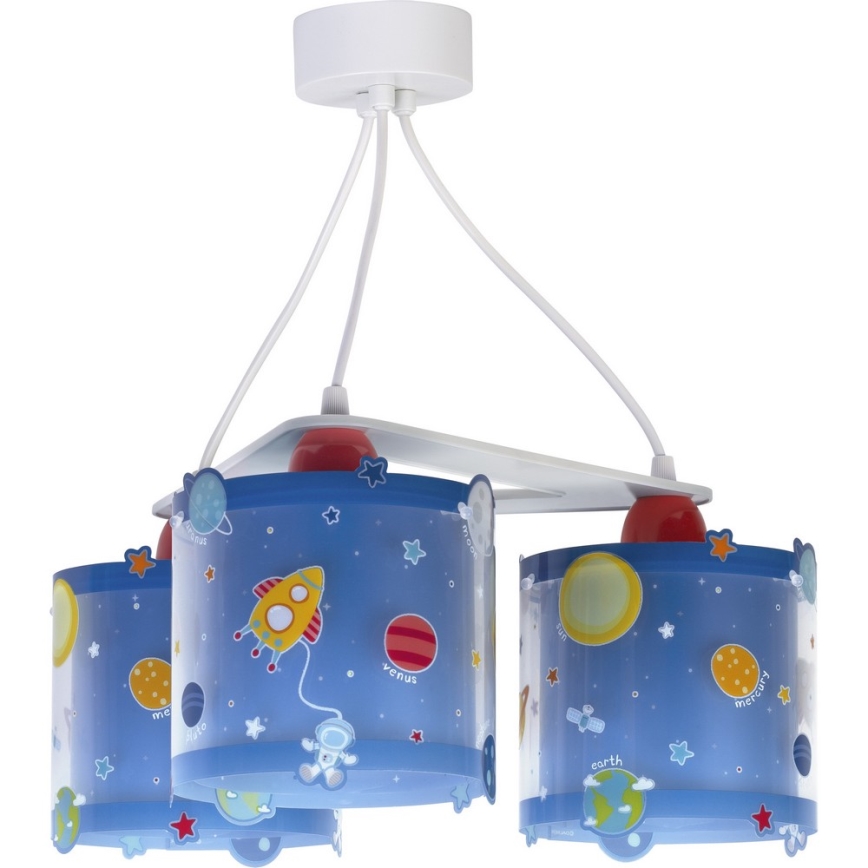 Dalber D-41344 - Suspension pour enfant PLANETS 3xE27/60W/230V