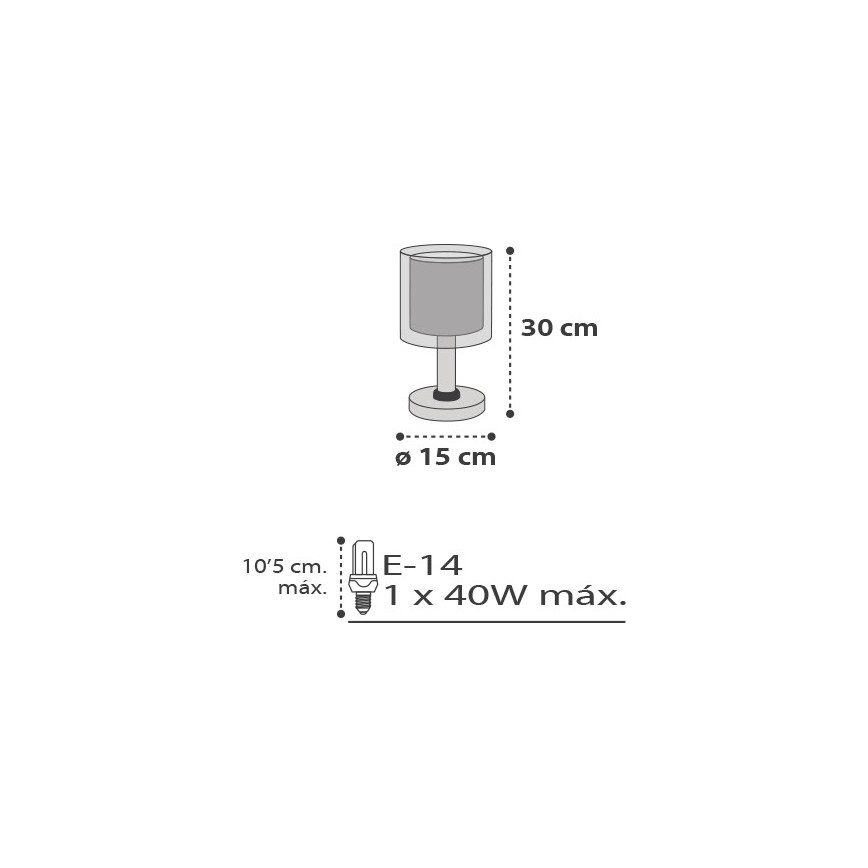 Dalber D-41411E - Lampada da tavolo per bambini CLOUDS 1xE14/40W/230V