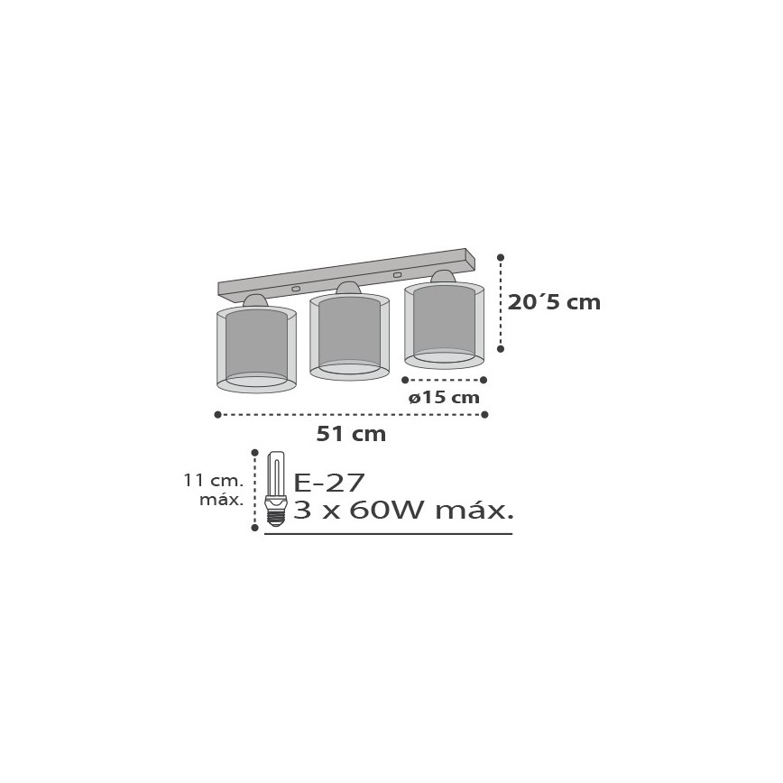 Dalber D-41413E - Kinder-Deckenleuchte CLOUDS 3xE27/60W/230V