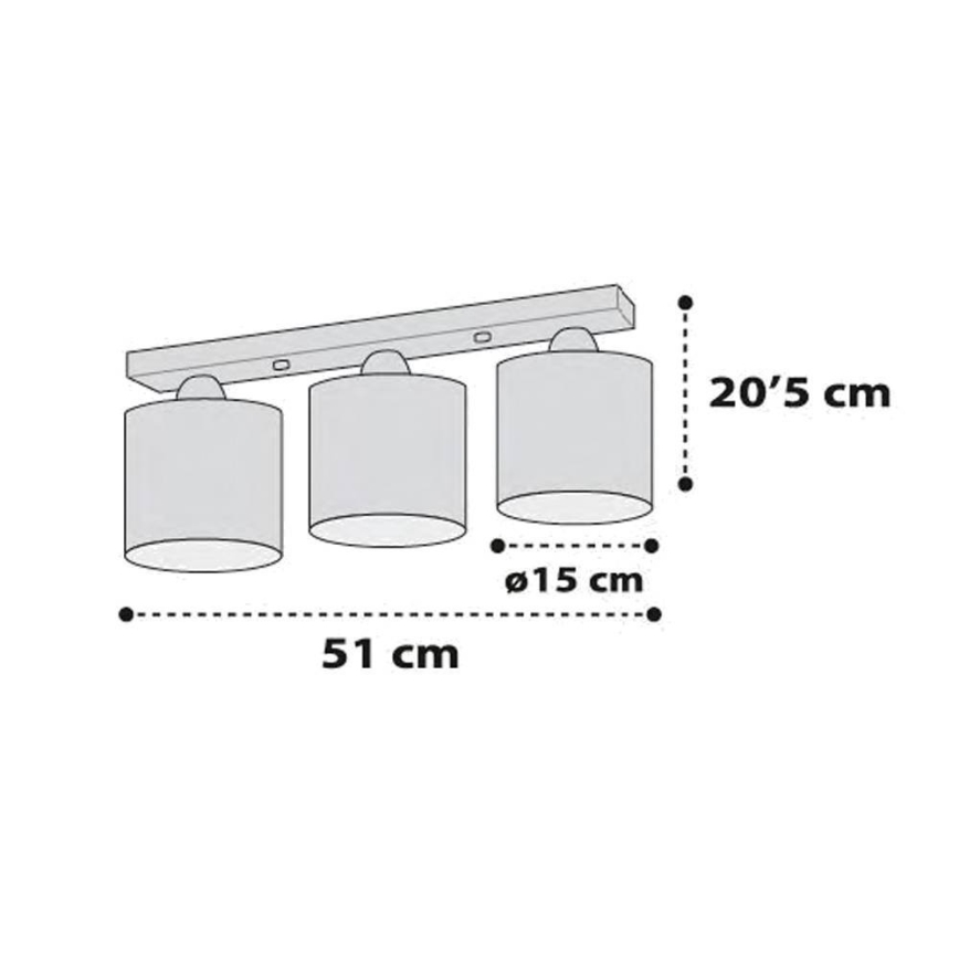 Dalber D-41413H - Kinderdeckenleuchte CLOUDS 3xE27/60W/230V