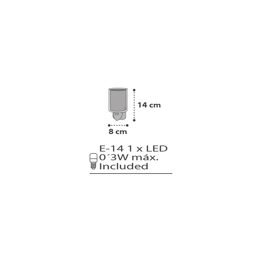 Dalber D-41415E - Lampada LED con spina integrata CLOUDS 1xE14/0,3W/230V