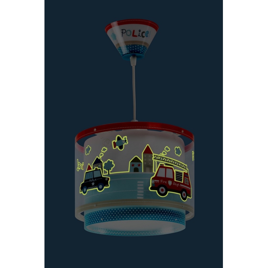 Dalber D-60612 - Kinderleuchter POLICE 1xE27/60W/230V