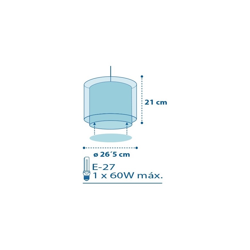 Dalber D-60612 - Lustre enfant POLICE 1xE27/60W/230V