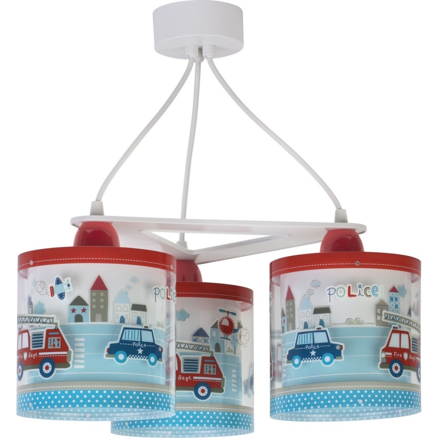 Dalber D-60614 - Suspension pour enfant POLICE 3xE27/60W/230V
