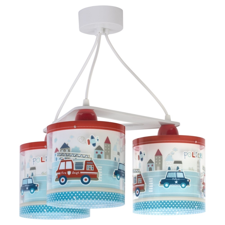 Dalber D-60614 - Suspension pour enfant POLICE 3xE27/60W/230V