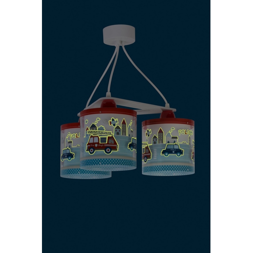 Dalber D-60614 - Suspension pour enfant POLICE 3xE27/60W/230V