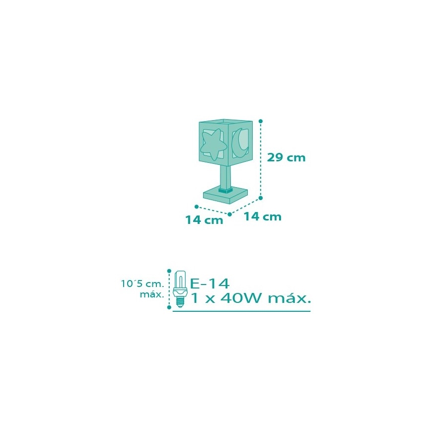 Dalber D-63231H - Lampada per bambini MOONLIGHT 1xE14/40W/230V
