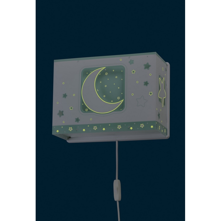 Dalber D-63238H - Kinder-Wandleuchte MOONLIGHT 1xE27/60W/230V
