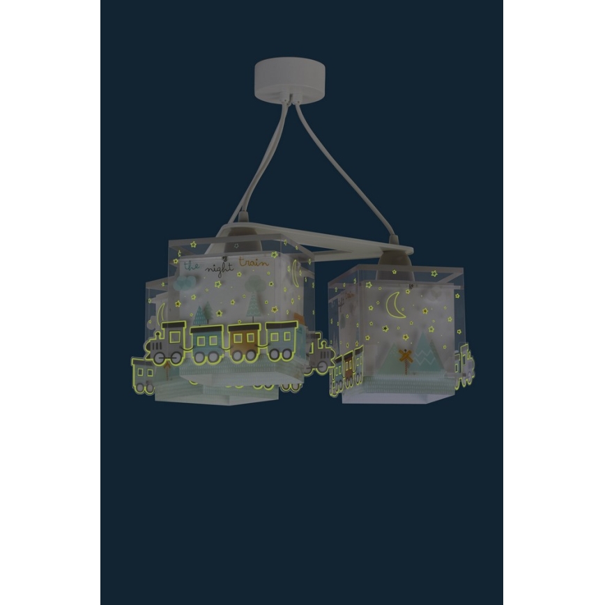 Dalber D-63534 - Suspension pour enfant TRAIN 3xE27/60W/230V