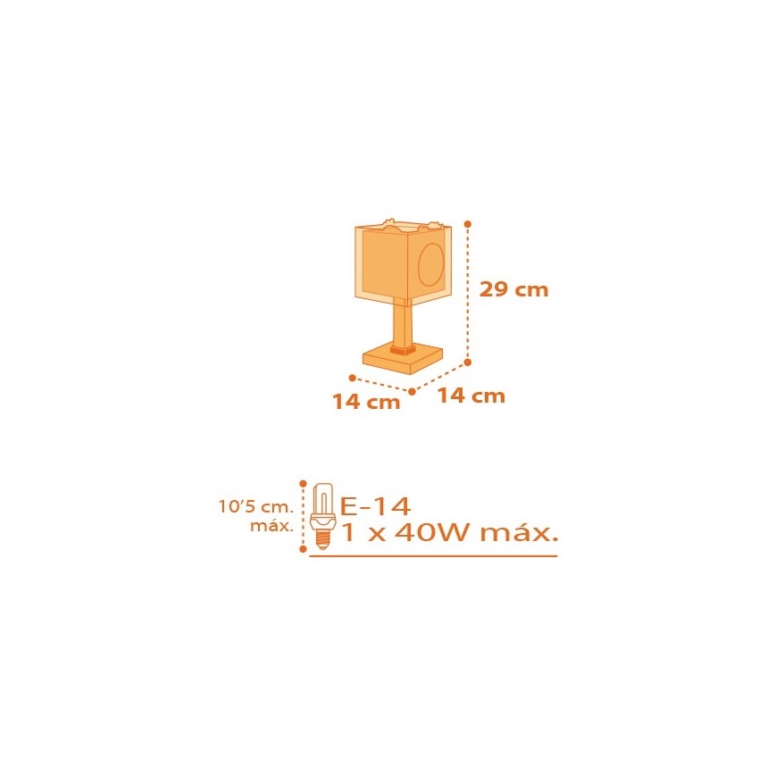 Dalber D-73451 - Lampe enfant DINOS 1xE14/40W/230V