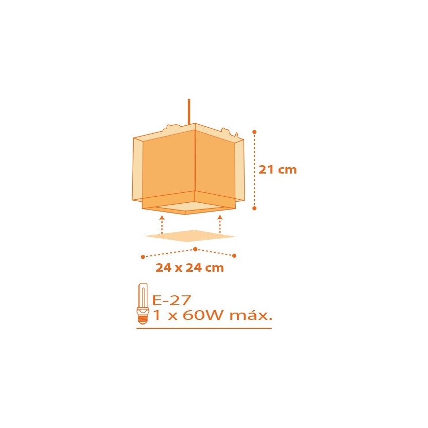 Dalber D-73452 - Lampadario per bambini DINOS 1xE27/60W/230V