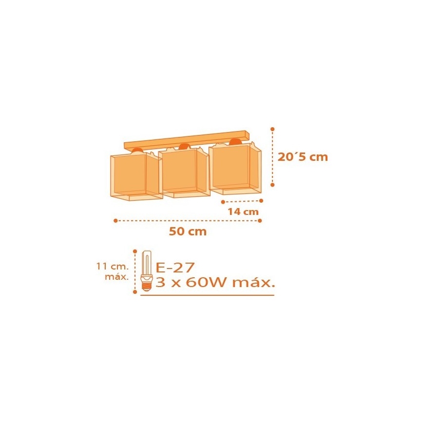 Dalber D-73453 - Plafonnier enfant DINOS 3xE27/60W/230V