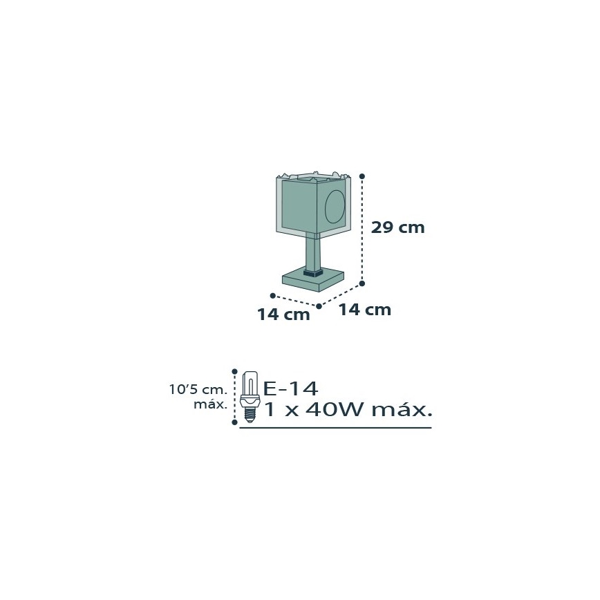 Dalber D-74551 - Lampada da tavolo per bambini PIRATES 1xE14/40W/230V
